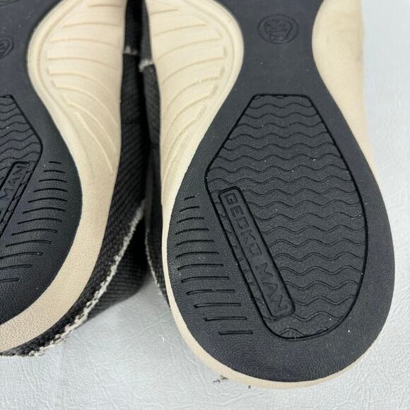 Gecko Man Loafers Women's Size 10.5 Gray Woven Canvas Slip On Arch Support - Picture 10 of 11